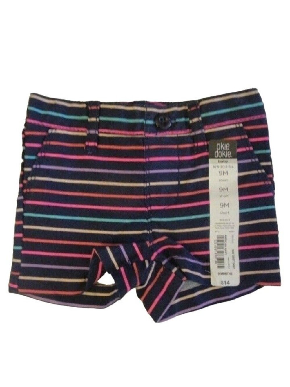 Okie Dokie Striped American Navy Spring Summer Shorts 9M